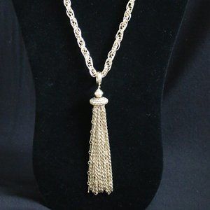 Gold Tone Tassel Necklace